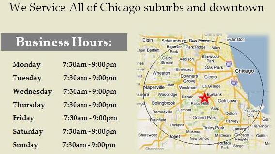 Business Hours: monday through Sunday from 7:30am to 9pm